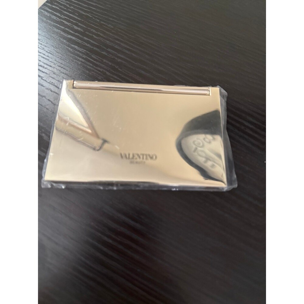 Valentino Mirror V Logo Gold Compact Mirror - Picture 3 of 4